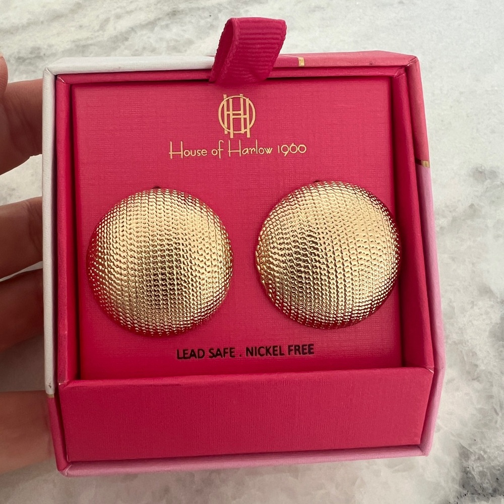 House of Harlow 1960 Gold Dome Earrings